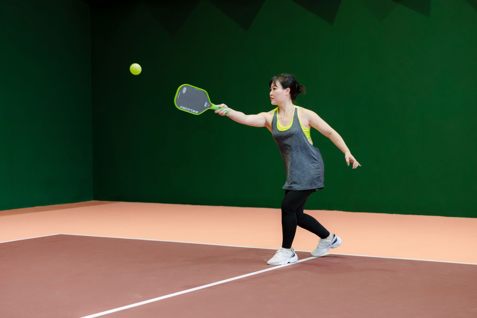 Pickleball action